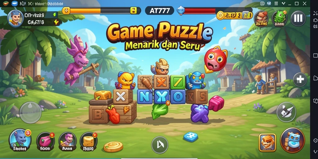 Tampilan gameplay menarik dan seru dari game Puzzle AT777.