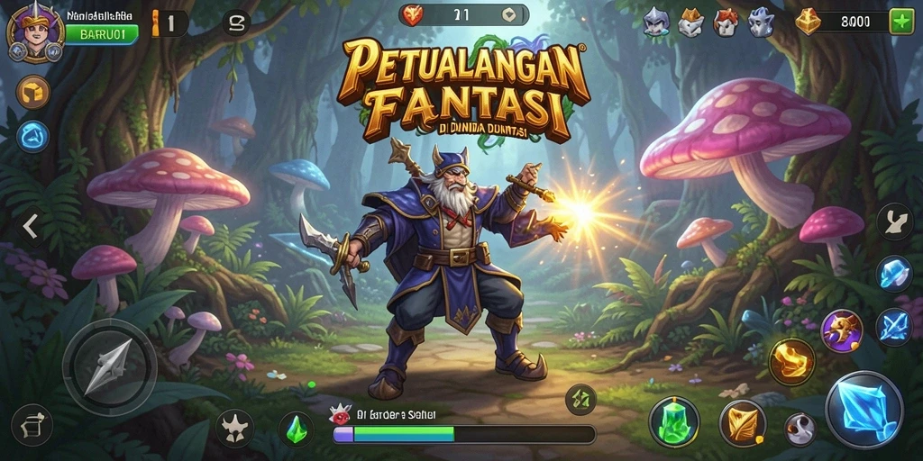 Tampilan menakjubkan dari gameplay BARU01 di dunia petualangan.