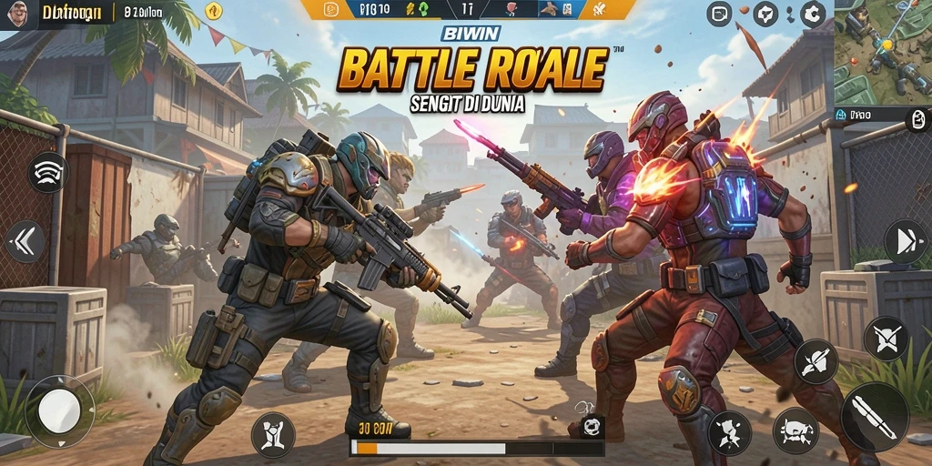 Tangkapan layar <strong>BIWIN</strong> menunjukkan aksi seru di arena Battle Royale.