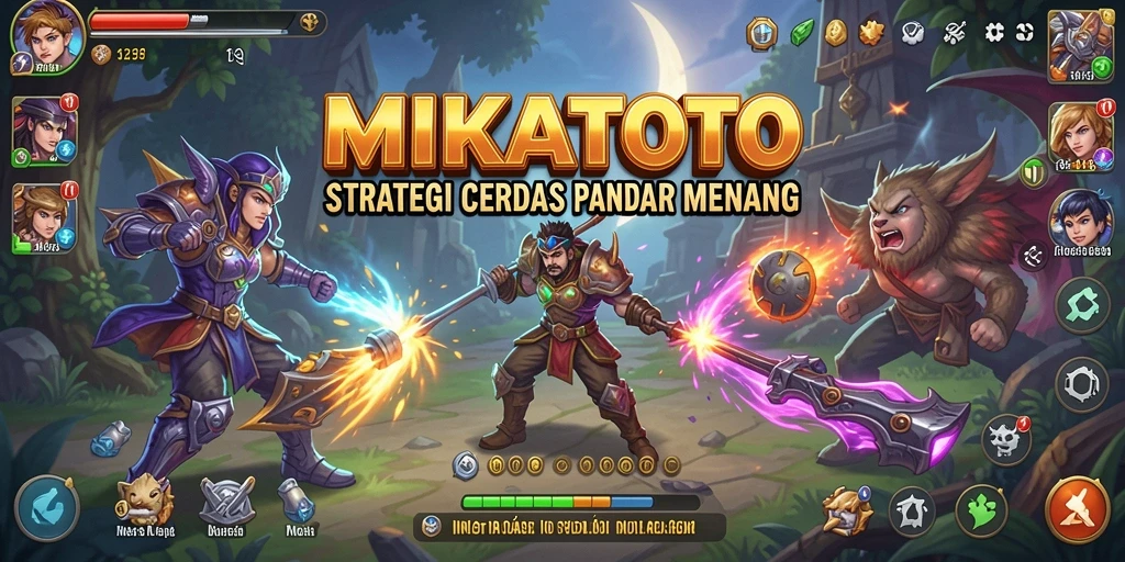 Tangkapan layar gameplay MIKATOTO menunjukkan pertempuran strategi yang menarik.