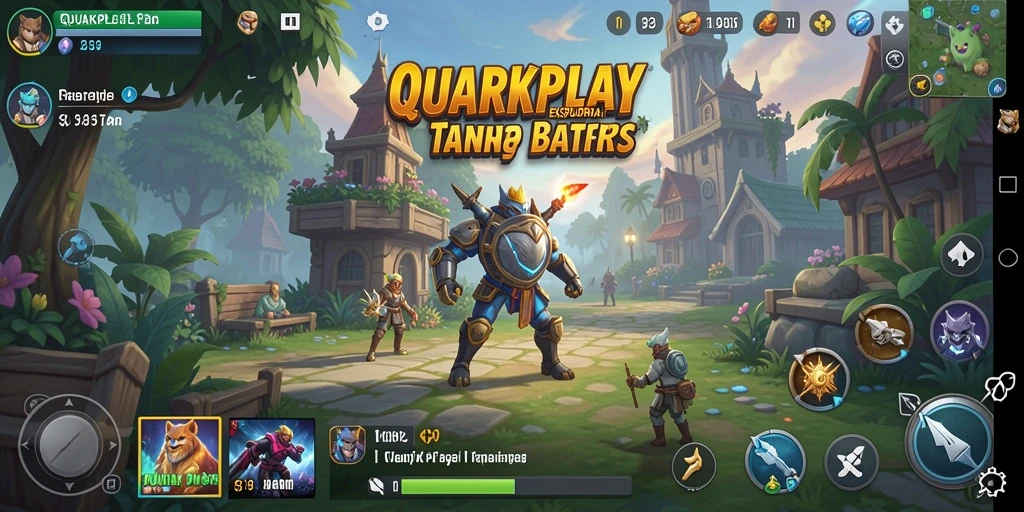 Screenshot menampilkan pemain yang menjelajahi dunia terbuka QUARKPLAY.
