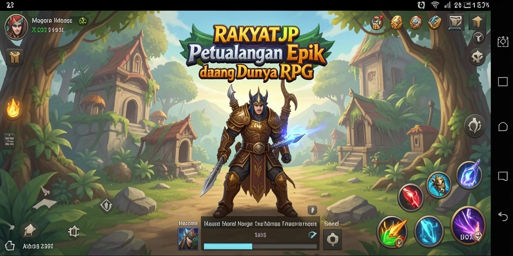 Tangkapan layar yang menunjukkan aksi mendebarkan dalam gameplay RPG.