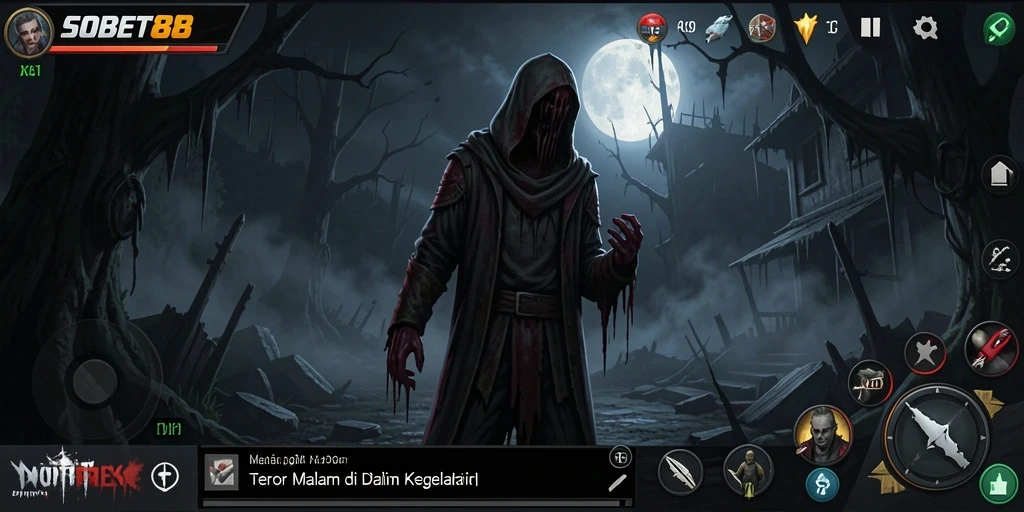 Gameplay SOBET88 yang penuh ketegangan dan kengerian.